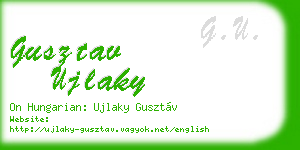 gusztav ujlaky business card